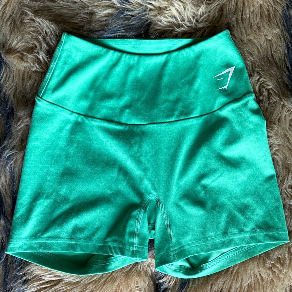 Gymshark Lime Green High-Rise Bike Shorts